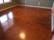 Acid Stained Concrete With Scored Tile Pattern